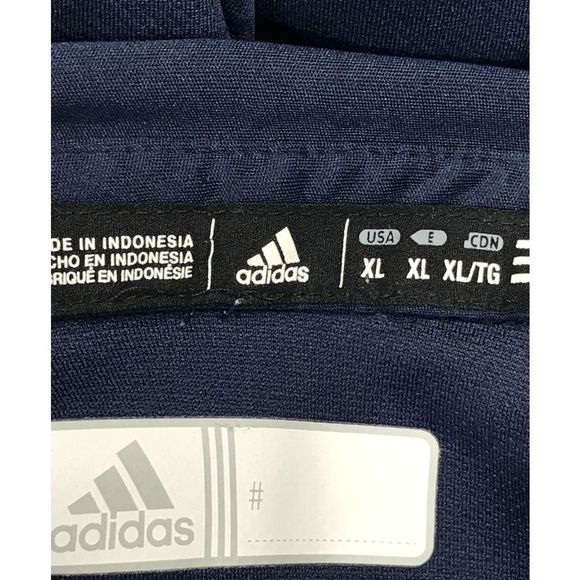 ADIDAS ☀️ Blue/navy Short Sleeve Button Poly/Poly Blend Shirt Women - Size XL - Picture 2 of 5